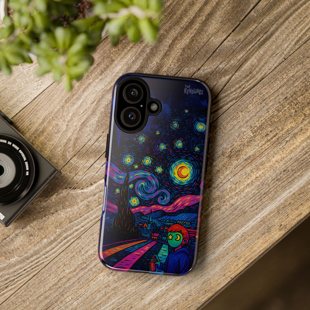 Starry Artist Phone Case | Van Gogh-Inspired Masked Art | Bold Indie Aesthetic Cover for iPhone & Samsung