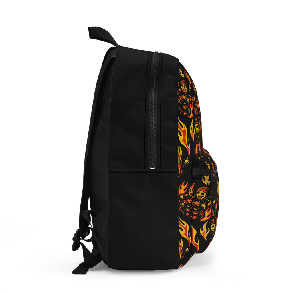 Flame Pattern Backpack - Kreepy Kyds