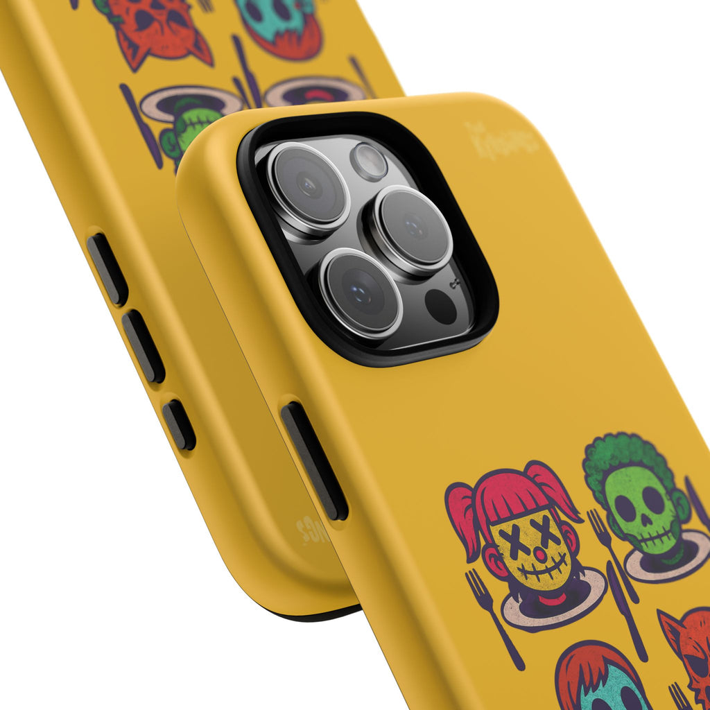 Slayed & Served Phone Case - Creepy Cute Masked Kids Neon Kawaii Horror Cover for iPhone and Samsung