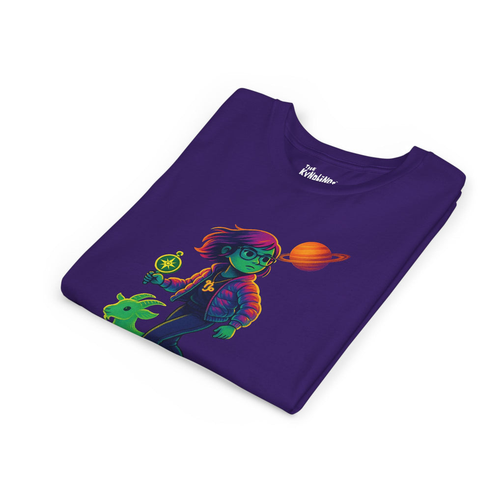 Capricorn Zodiac Girl Youth T-Shirt | Astrology Gift for Kids | Cute Zodiac Sign Tee