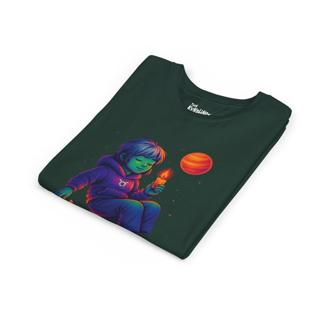 Taurus Zodiac Girl Youth T-Shirt | Astrology Gift for Kids | Cute Zodiac Sign Tee
