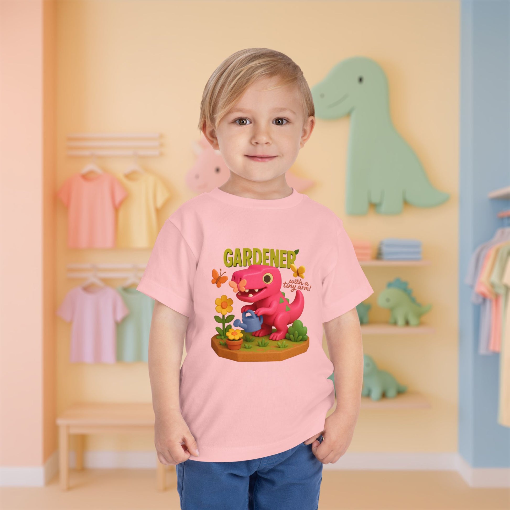 Gardener with a Tiny Arm! Tyra the T-Rex | Toddler Dinosaur Tee
