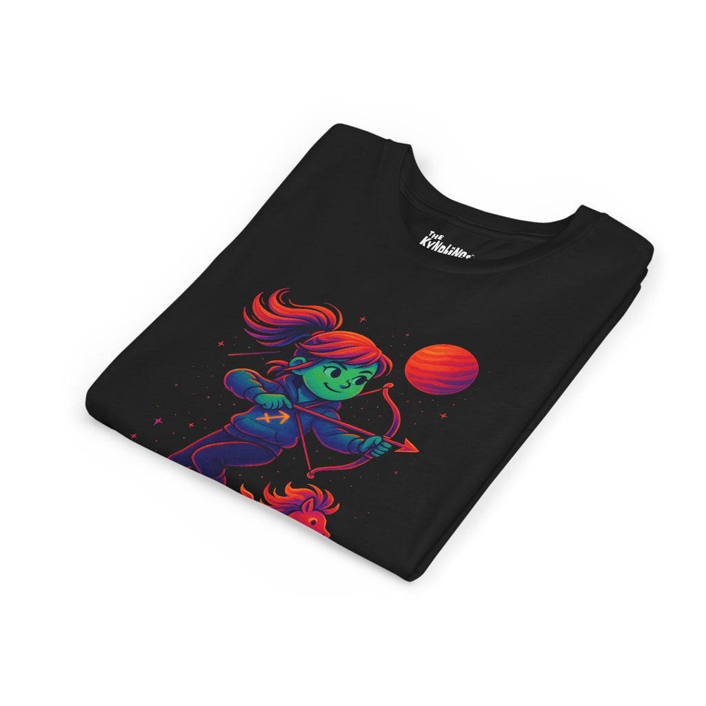 Sagittarius Zodiac Girl Youth T-Shirt | Astrology Gift for Kids | Cute Zodiac Sign Tee