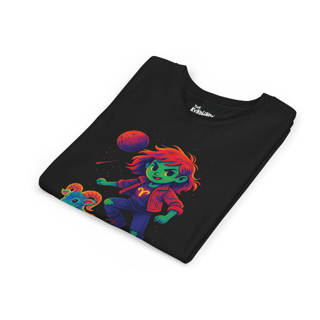 Aries Zodiac Girl Youth T-Shirt | Astrology Gift for Kids | Cute Zodiac Sign Tee