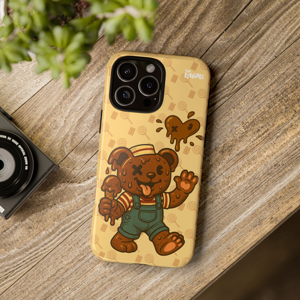 ChocoBear Phone Case - Melting Chocolate Bear Design for iPhone, Samsung Galaxy, and Google Pixel