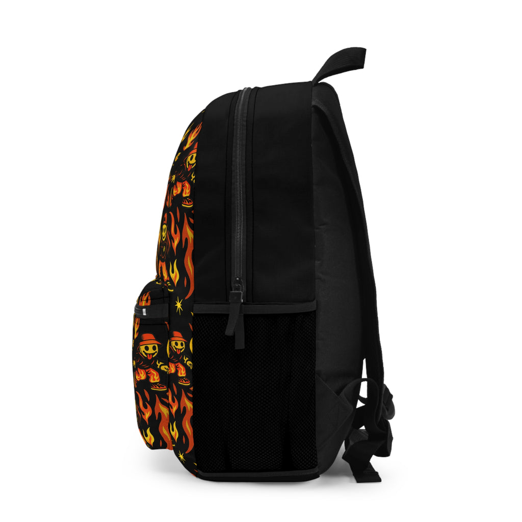 Flame Pattern Backpack - Kreepy Kyds