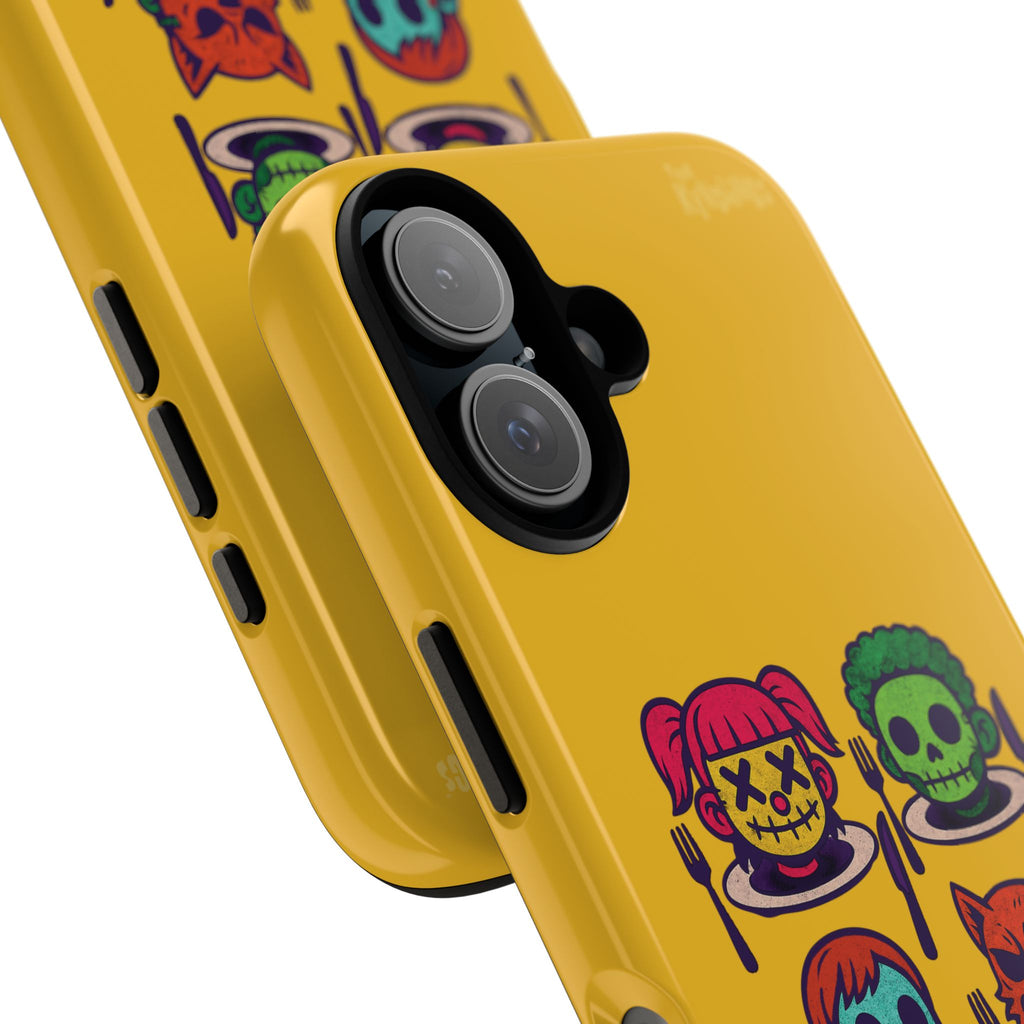 Slayed & Served Phone Case - Creepy Cute Masked Kids Neon Kawaii Horror Cover for iPhone and Samsung