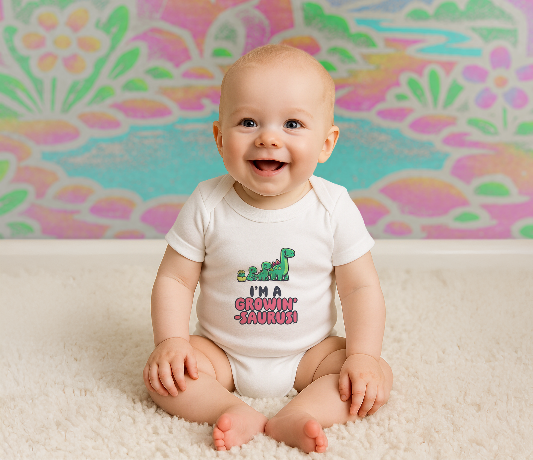 I'm a Growin' Saurus! - Cute Dinosaur Infant Bodysuit , Baby Shower Gift, Toddler Clothing, Dinosaur Lover Outfit, Kids Birthday