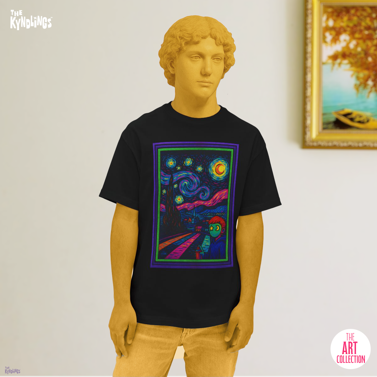 Starry Artist : Van Gogh Oversized Graphic Tee, Bold Unisex Streetwear Shirt