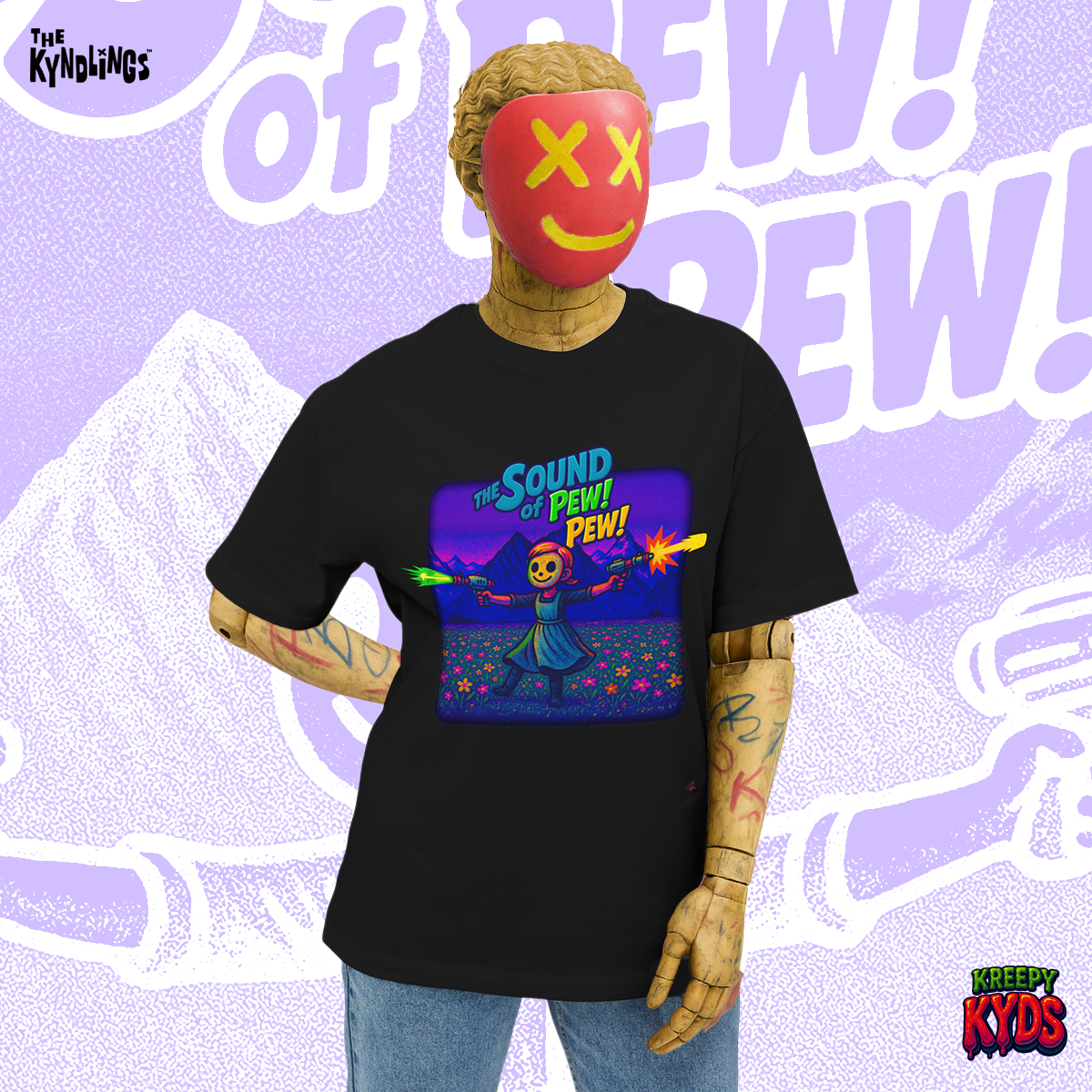 The Sound of Pew Pew : Oversized Graphic Tee