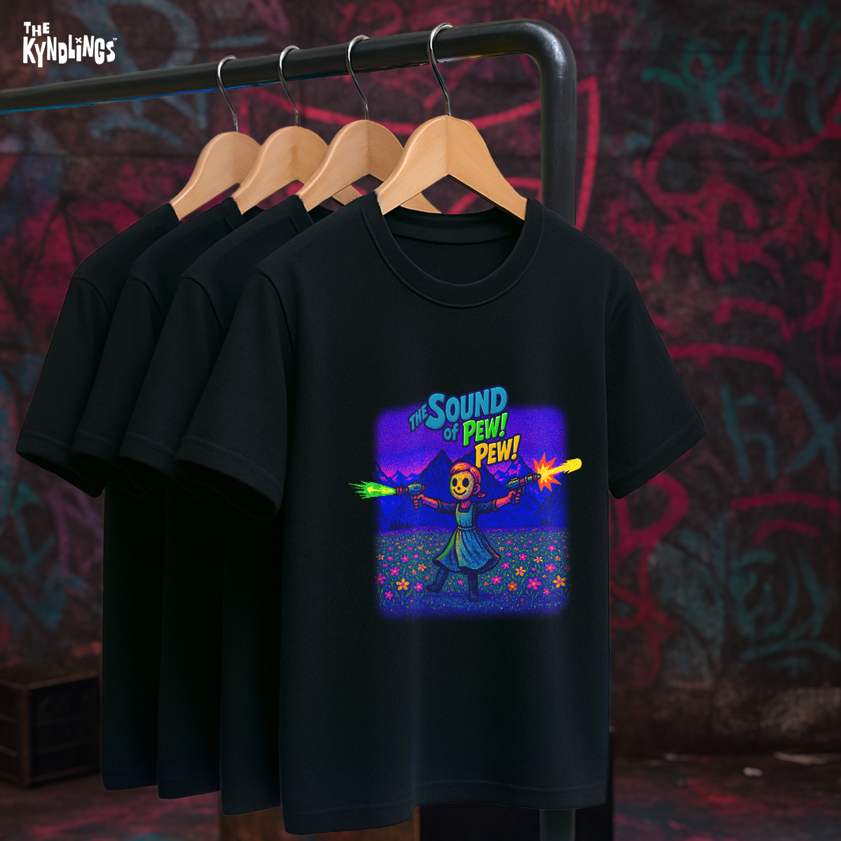 The Sound of Pew Pew : Oversized Graphic Tee