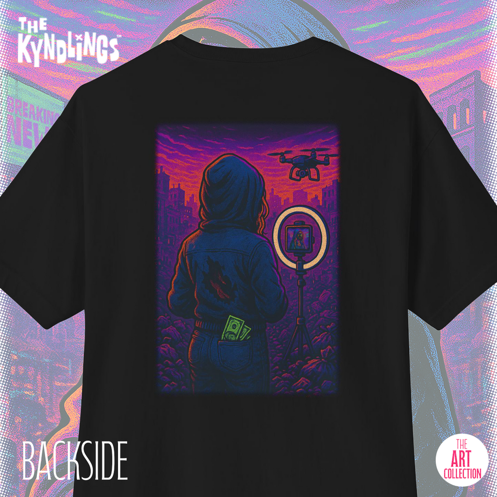 LISA : Monalisa Unisex Oversized Graphic Tee, Double-Sided Satirical Art Shirt