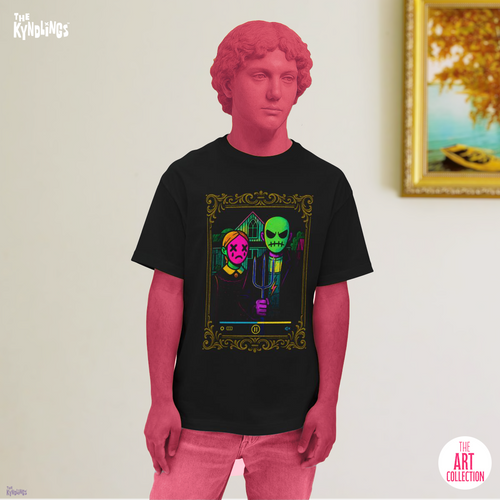 American Gothic Revival : Bold Unisex Oversized Graphic Tee