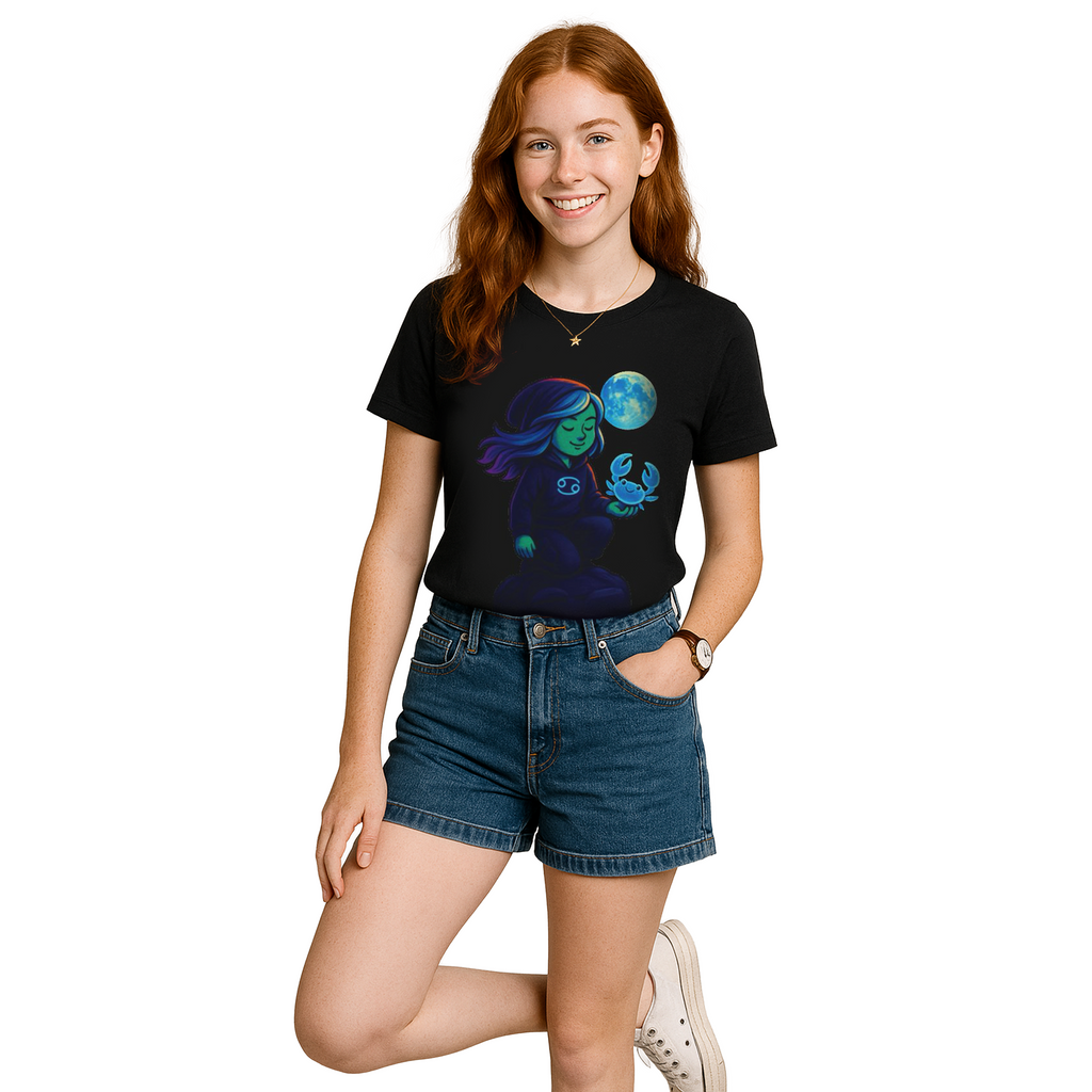 Cancer Zodiac Girl Youth T-Shirt
