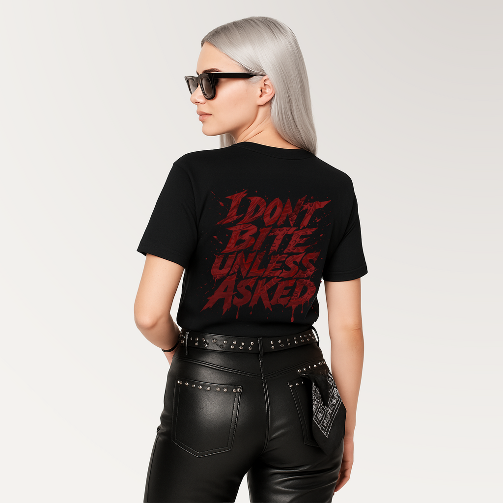 I DONT BITE UNLESS ASKED Graphic Tee