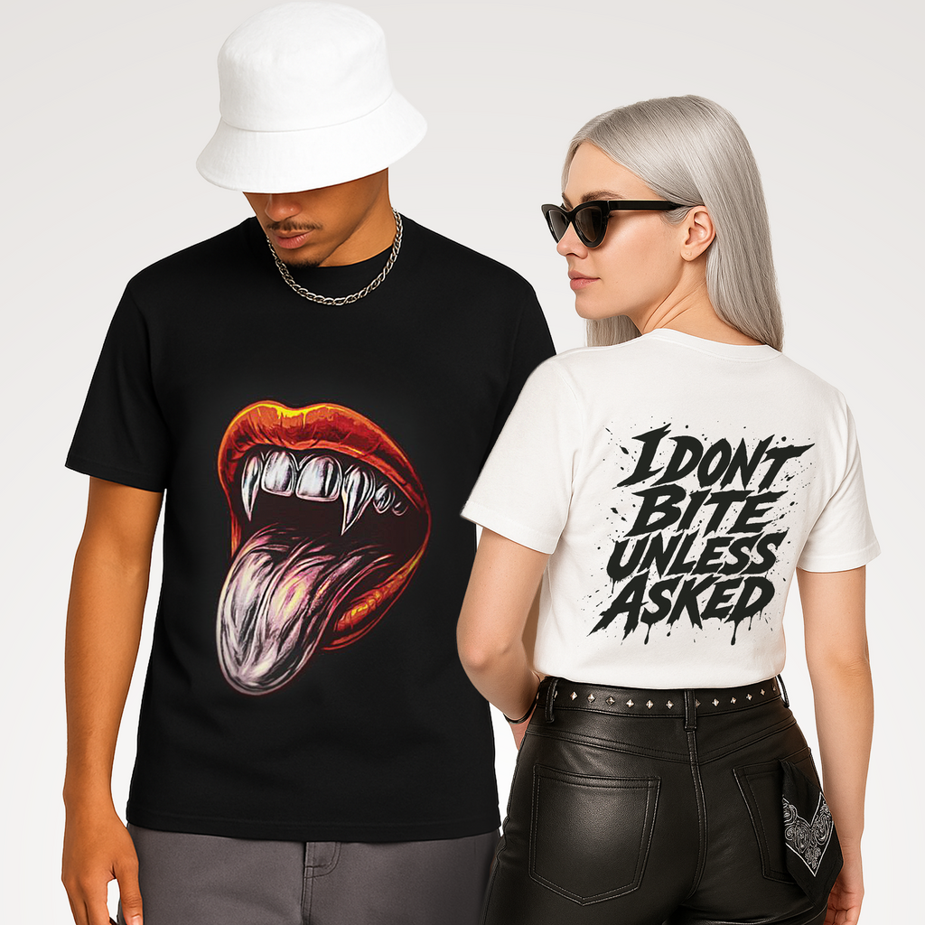 I DONT BITE UNLESS ASKED Graphic Tee
