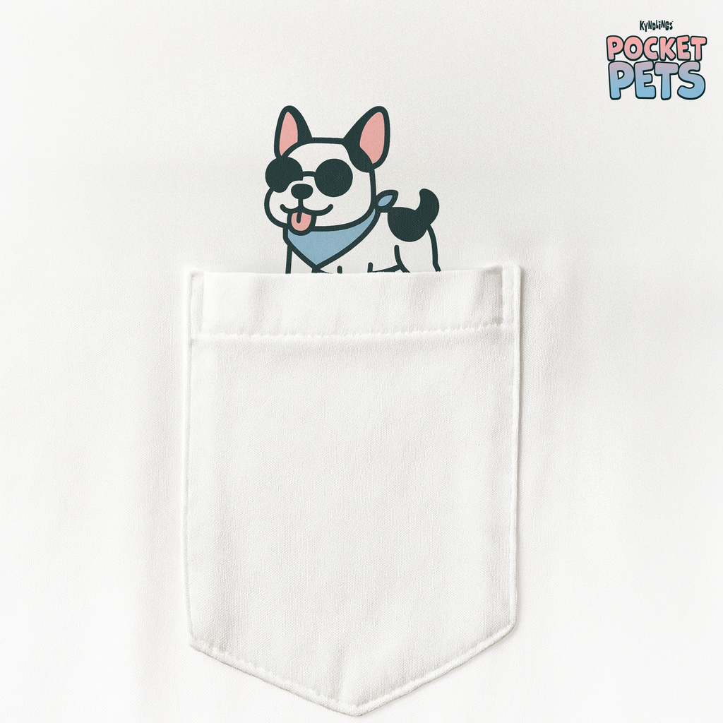 French Bulldogs (Pied) T-Shirt: Pocket Pets By Kyndlings