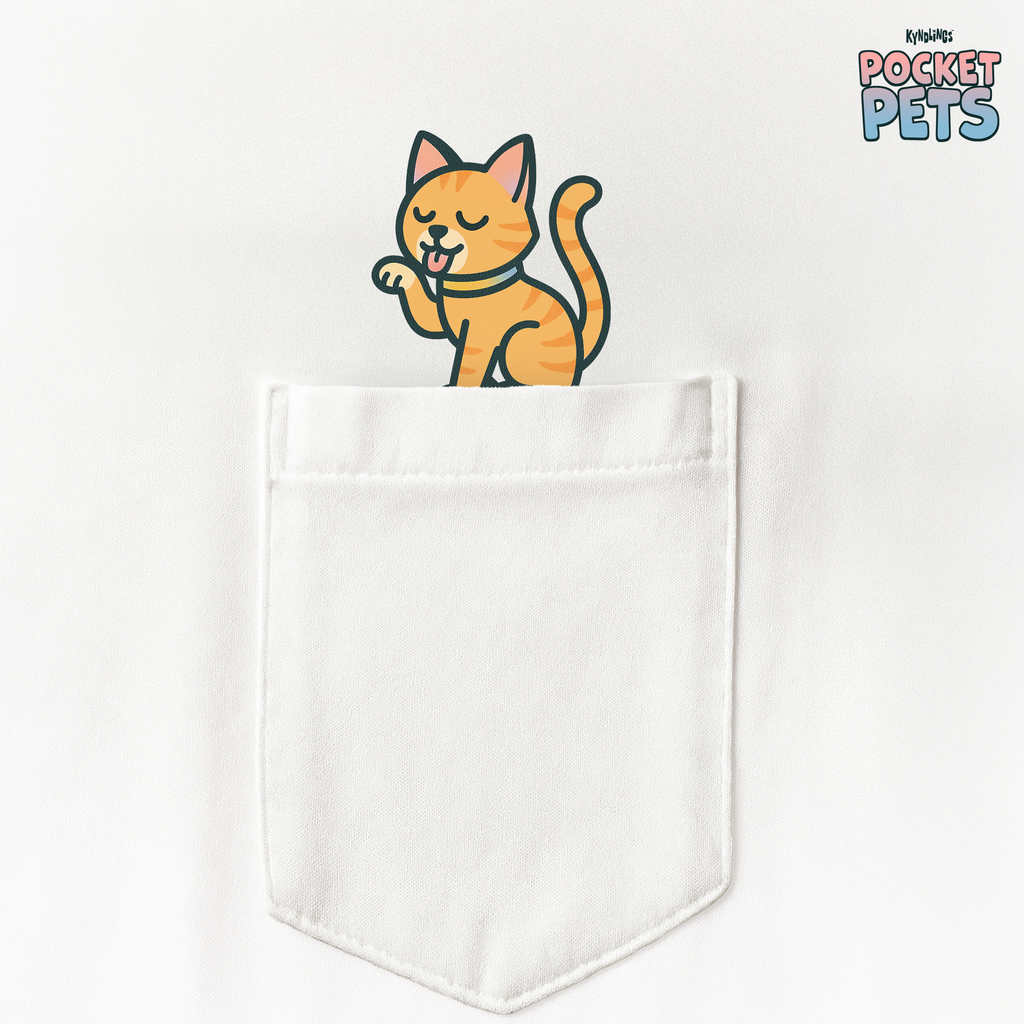 Orange Tabby Cat T-Shirt: Pocket Pets By Kyndlings