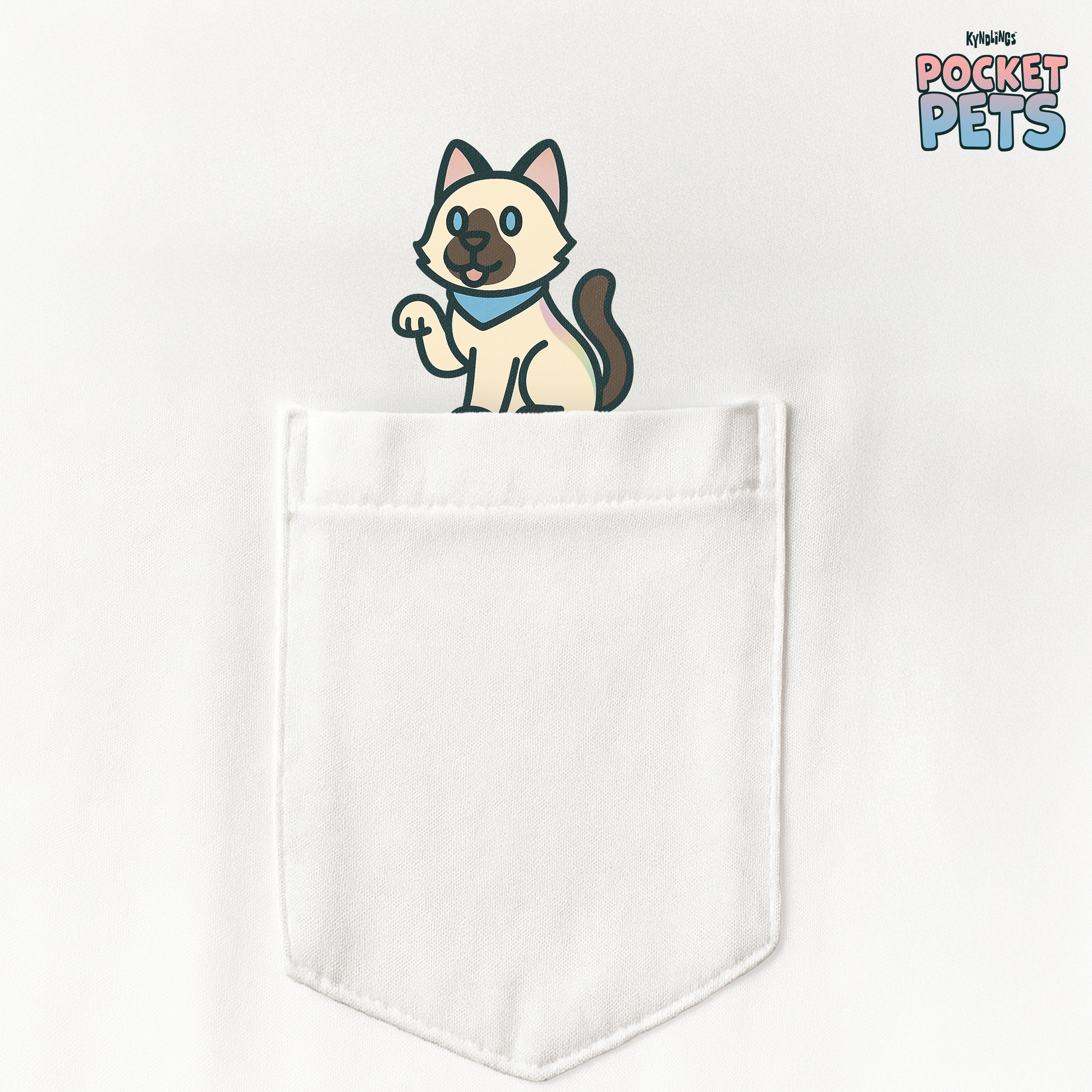 Siamese Cat T-Shirt: Pocket Pets By Kyndlings