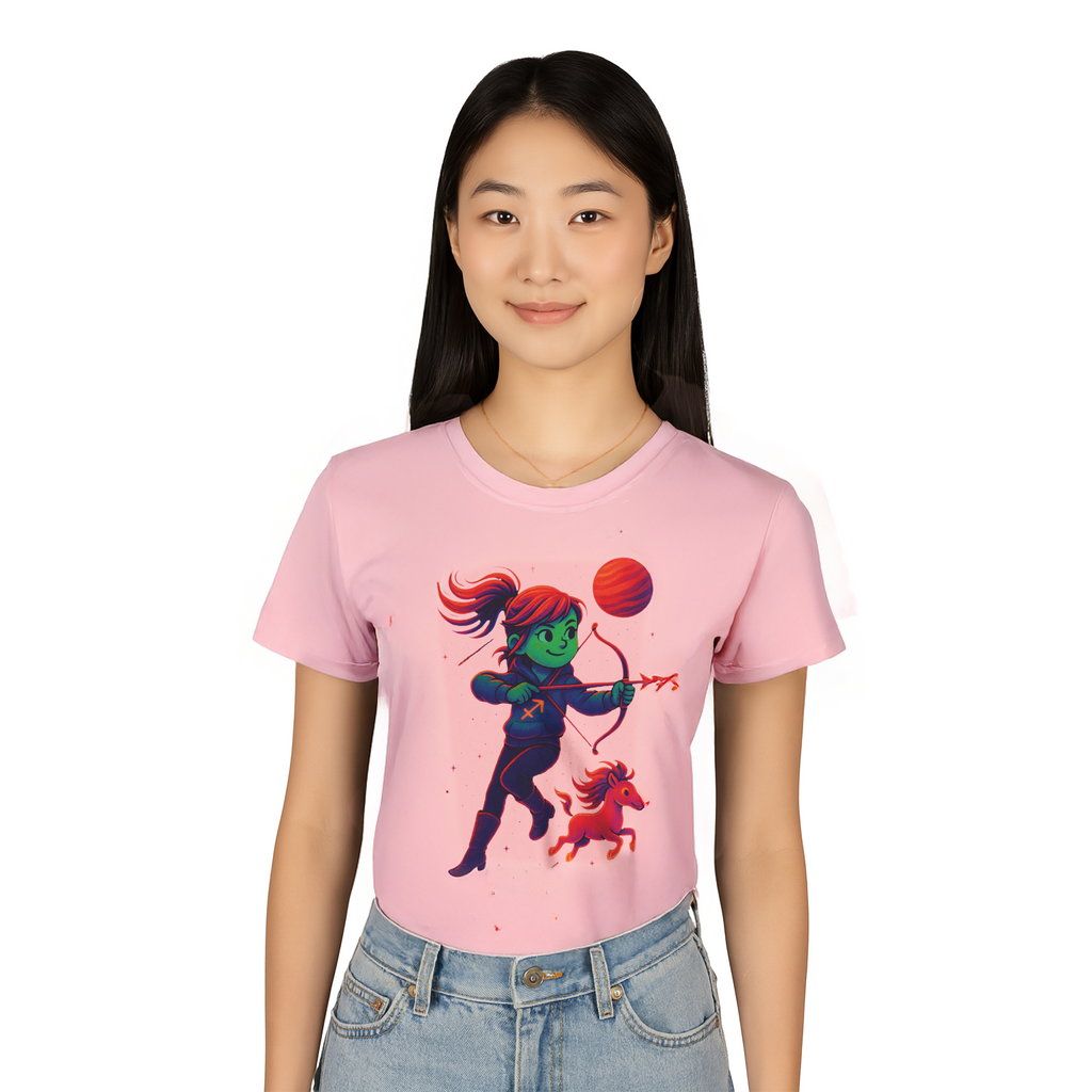 Sagittarius Zodiac Girl Youth T-Shirt | Astrology Gift for Kids | Cute Zodiac Sign Tee