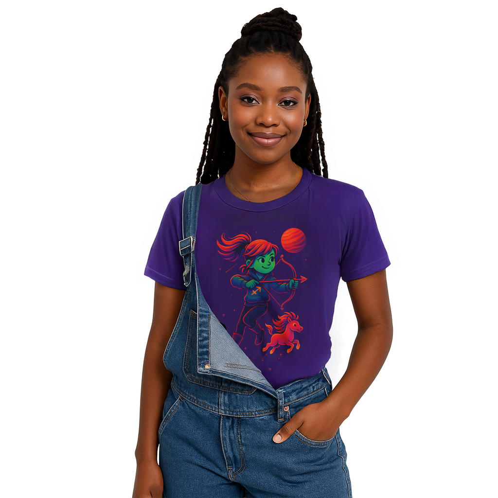 Sagittarius Zodiac Girl Youth T-Shirt | Astrology Gift for Kids | Cute Zodiac Sign Tee