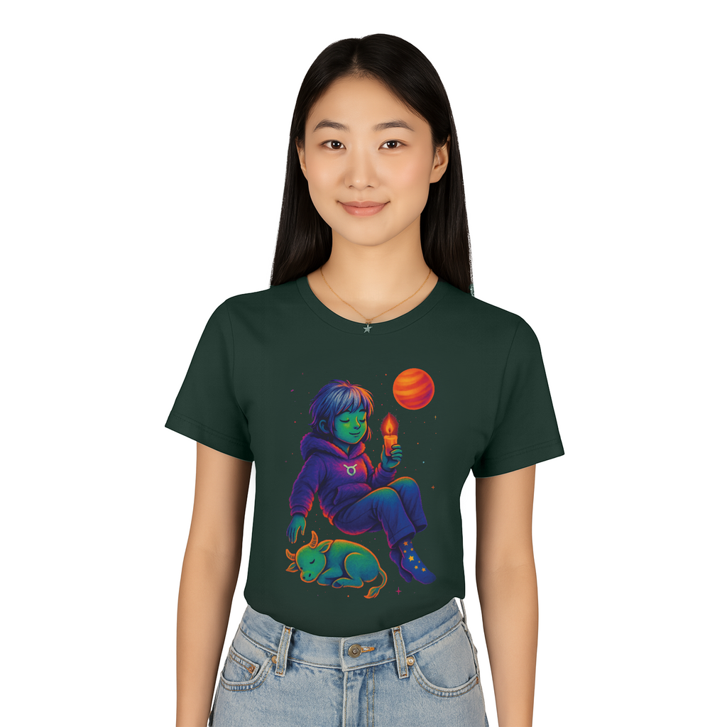 Taurus Zodiac Girl Youth T-Shirt | Astrology Gift for Kids | Cute Zodiac Sign Tee
