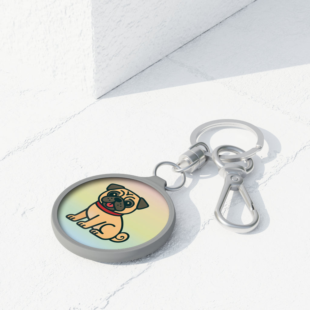 Pug Keyring Tag : Pocket Pet Collection