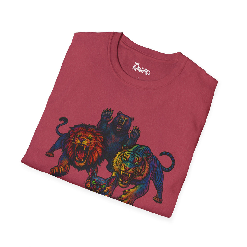 Lions Tigers Bears & HUAA!? T-Shirt : Vibrant Animal Graphic Tee | Unisex Wildlife Shirt | Gift for Art and Nature Lovers, Chihuahua Lover