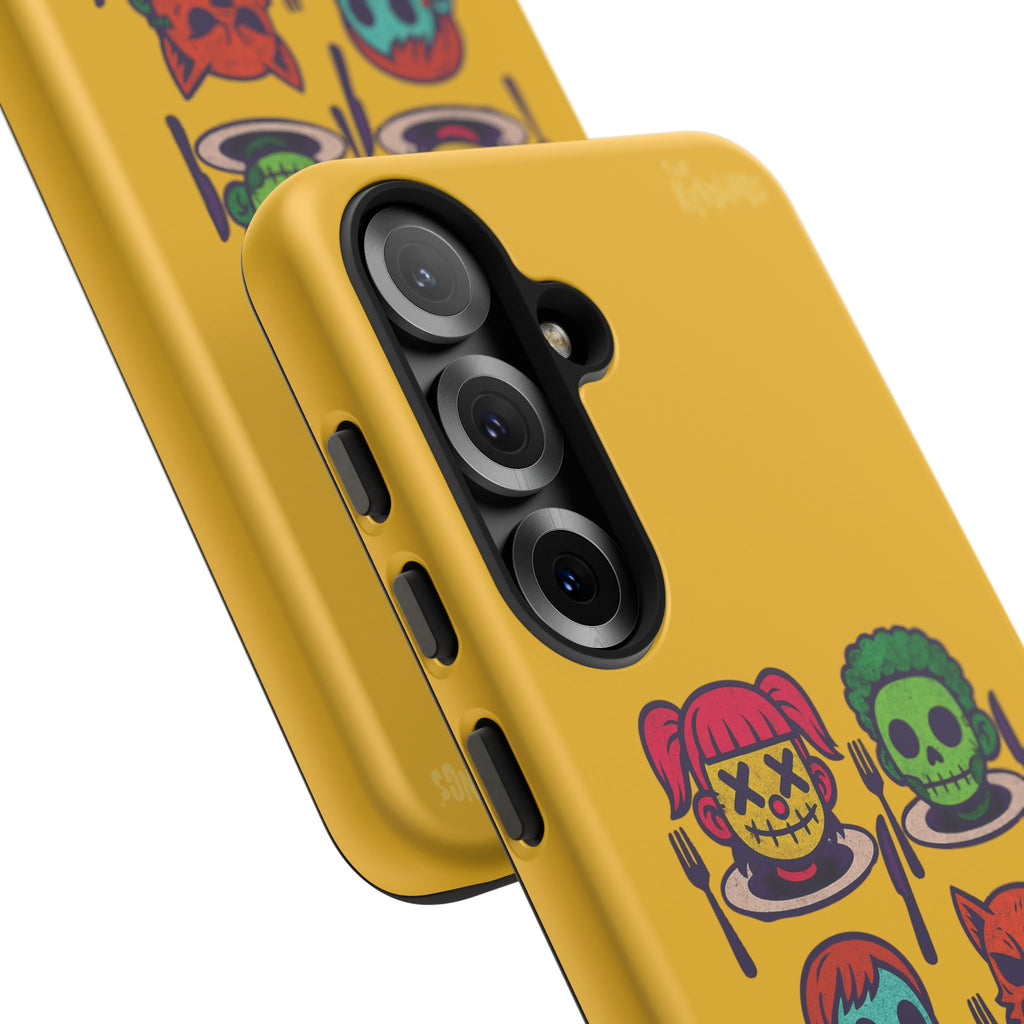 Slayed & Served Phone Case - Creepy Cute Masked Kids Neon Kawaii Horror Cover for iPhone and Samsung