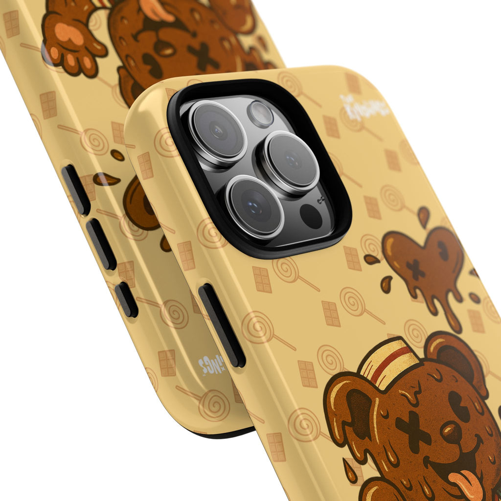 ChocoBear Phone Case - Melting Chocolate Bear Design for iPhone, Samsung Galaxy, and Google Pixel