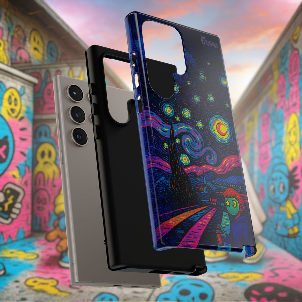 Starry Artist Phone Case | Van Gogh-Inspired Masked Art | Bold Indie Aesthetic Cover for iPhone & Samsung
