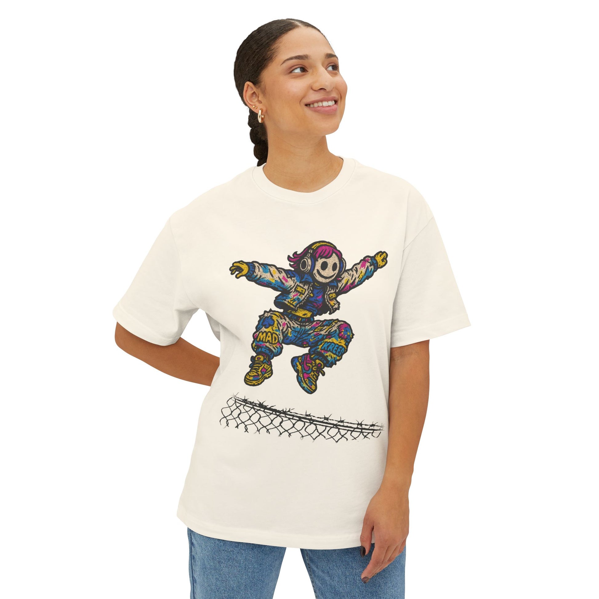 “Get Over It” Jump Shirt Oversized Boxy Tee