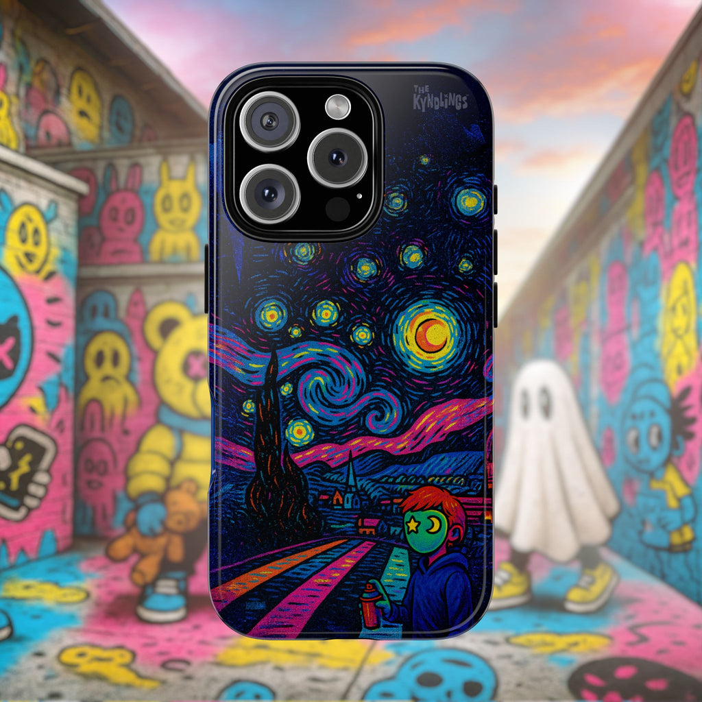 Starry Artist Phone Case | Van Gogh-Inspired Masked Art | Bold Indie Aesthetic Cover for iPhone & Samsung
