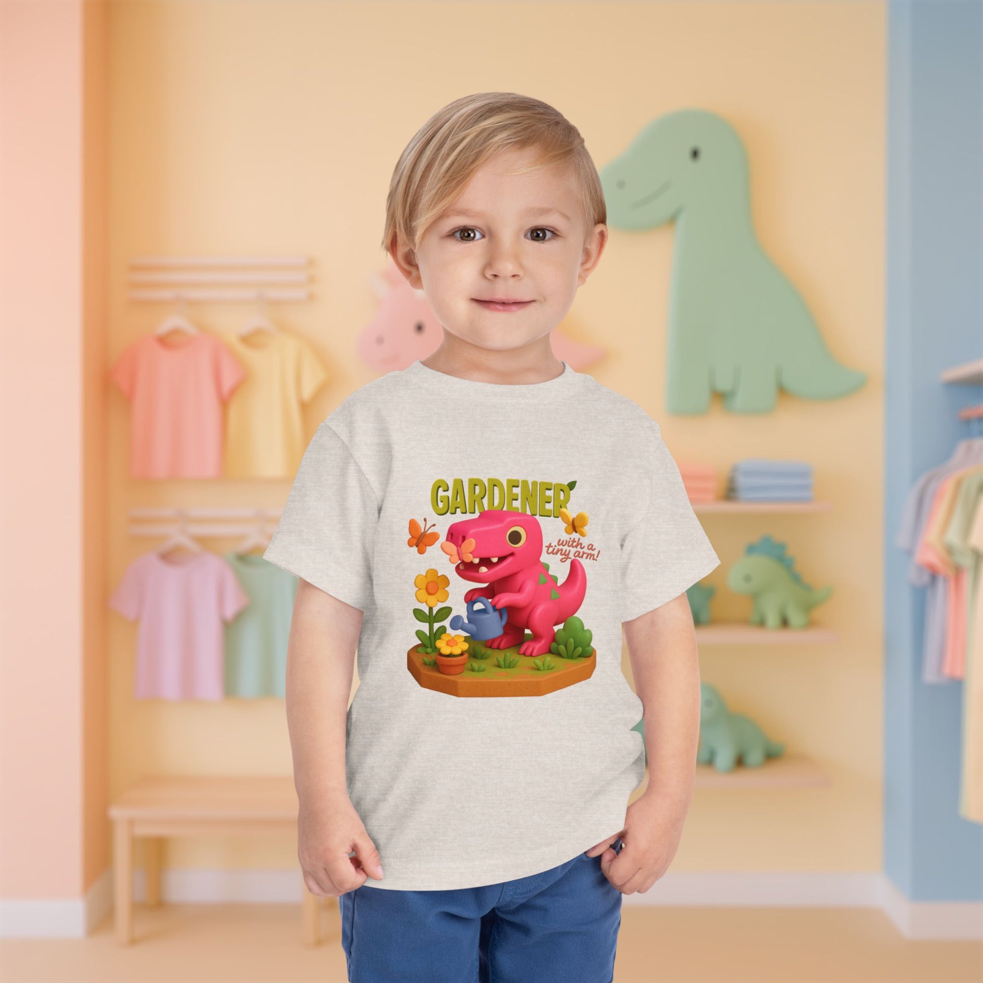 Gardener with a Tiny Arm! Tyra the T-Rex | Toddler Dinosaur Tee
