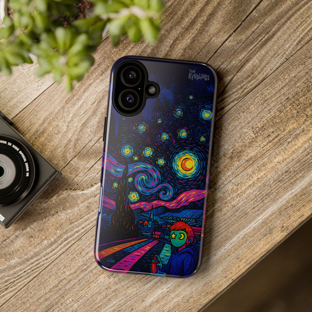 Starry Artist Phone Case | Van Gogh-Inspired Masked Art | Bold Indie Aesthetic Cover for iPhone & Samsung