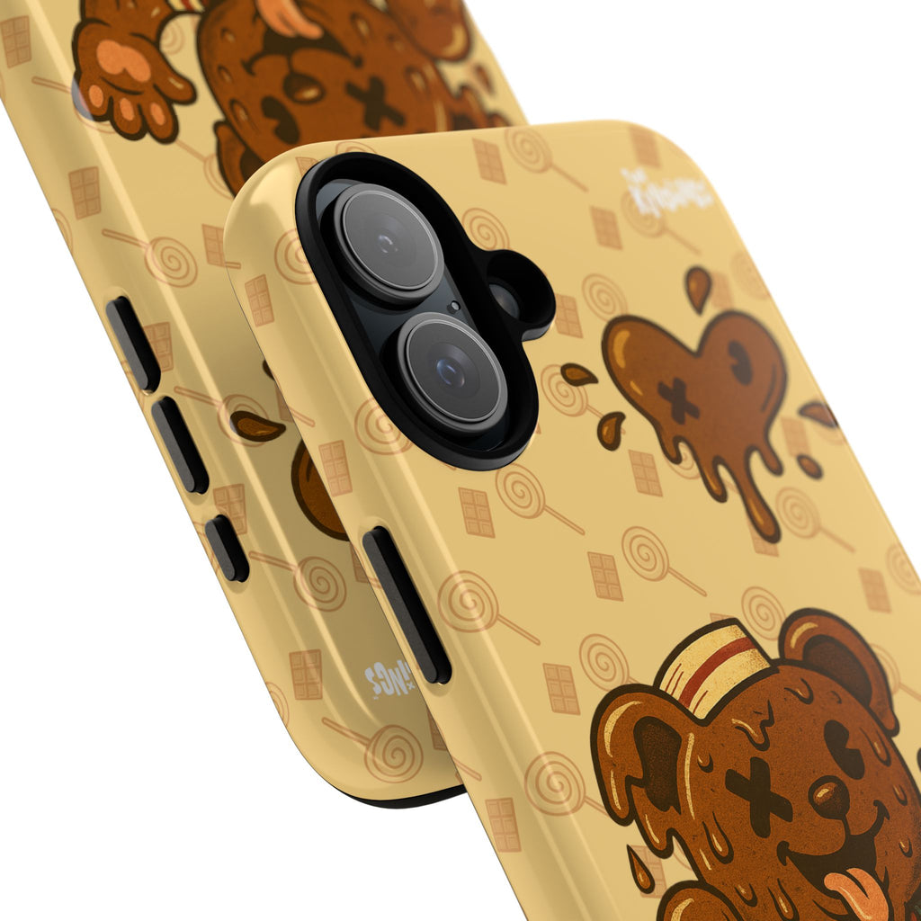 ChocoBear Phone Case - Melting Chocolate Bear Design for iPhone, Samsung Galaxy, and Google Pixel