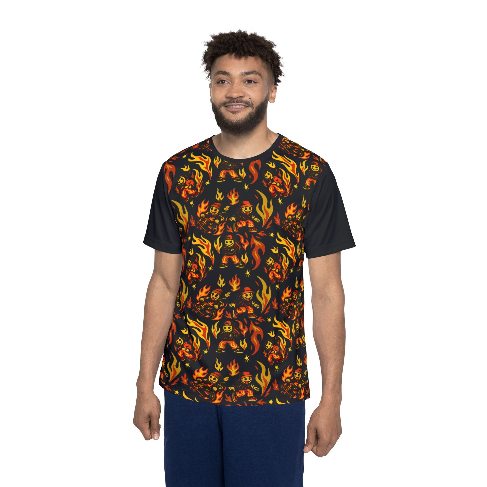 Men's FLAME Sports Jersey : Kreepy Kyds Pattern