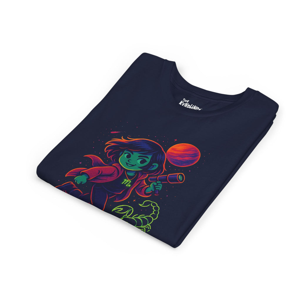 Scorpio Zodiac Girl Youth T-Shirt | Astrology Gift for Kids | Cute Zodiac Sign Tee