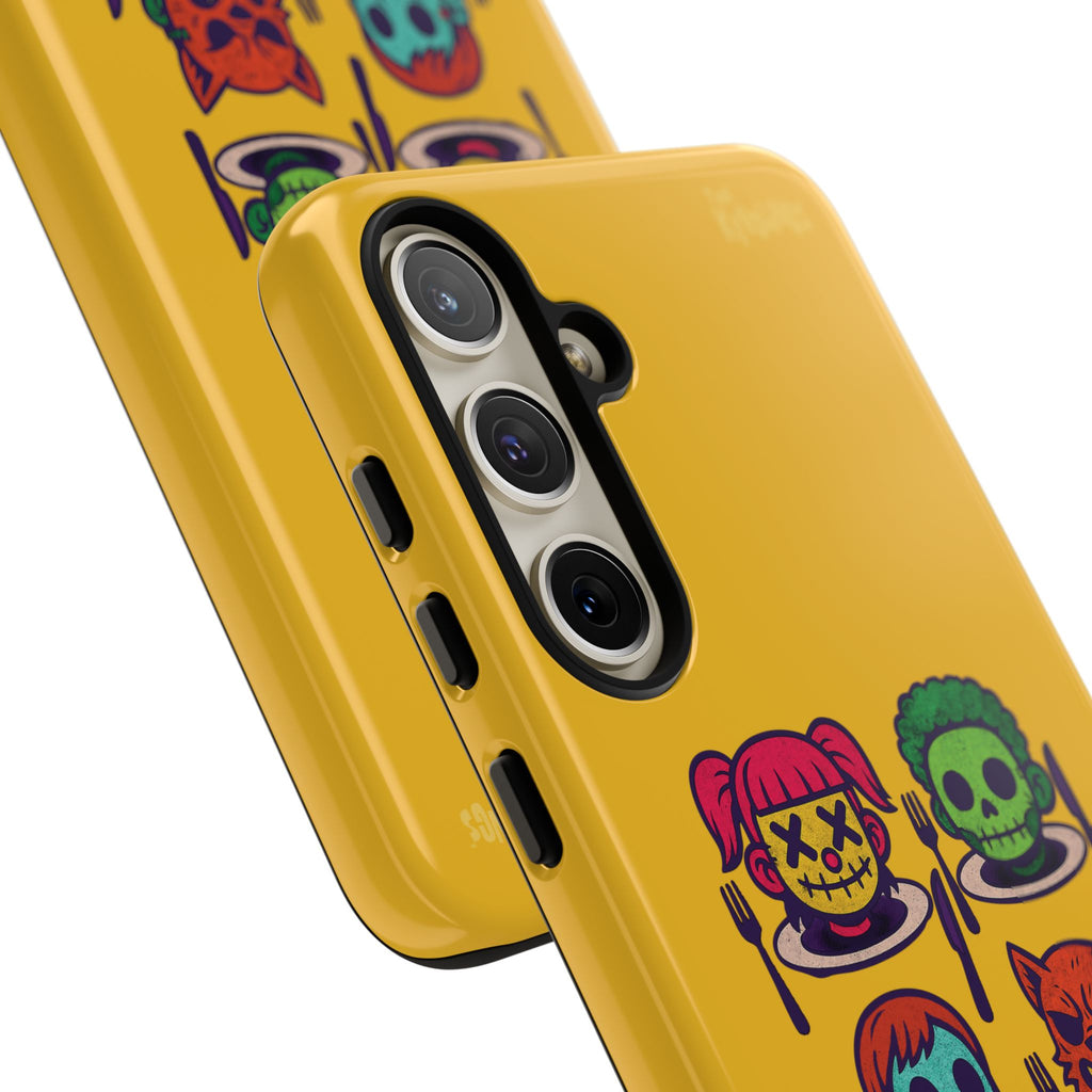 Slayed & Served Phone Case - Creepy Cute Masked Kids Neon Kawaii Horror Cover for iPhone and Samsung