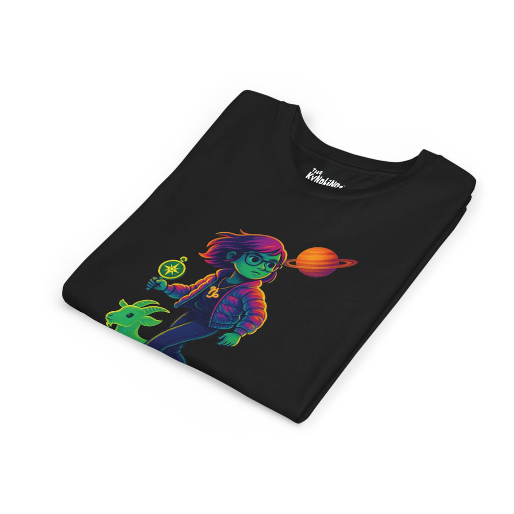 Capricorn Zodiac Girl Youth T-Shirt | Astrology Gift for Kids | Cute Zodiac Sign Tee