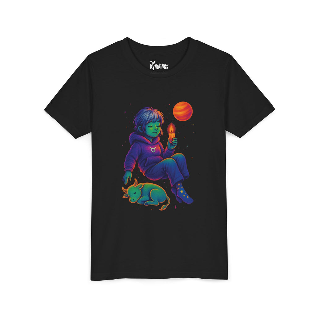 Taurus Zodiac Girl Youth T-Shirt | Astrology Gift for Kids | Cute Zodiac Sign Tee
