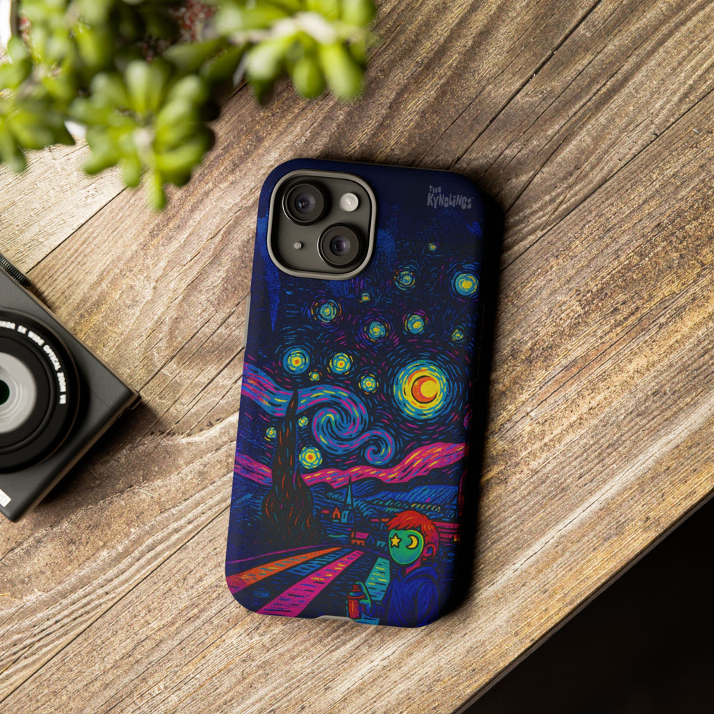 Starry Artist Phone Case | Van Gogh-Inspired Masked Art | Bold Indie Aesthetic Cover for iPhone & Samsung