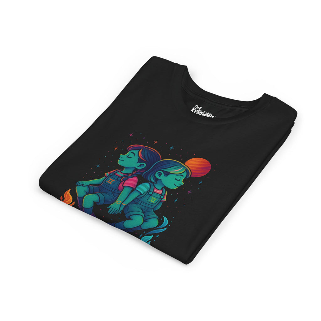 Gemini Zodiac Girl Youth T-Shirt | Astrology Gift for Kids | Cute Zodiac Sign Tee