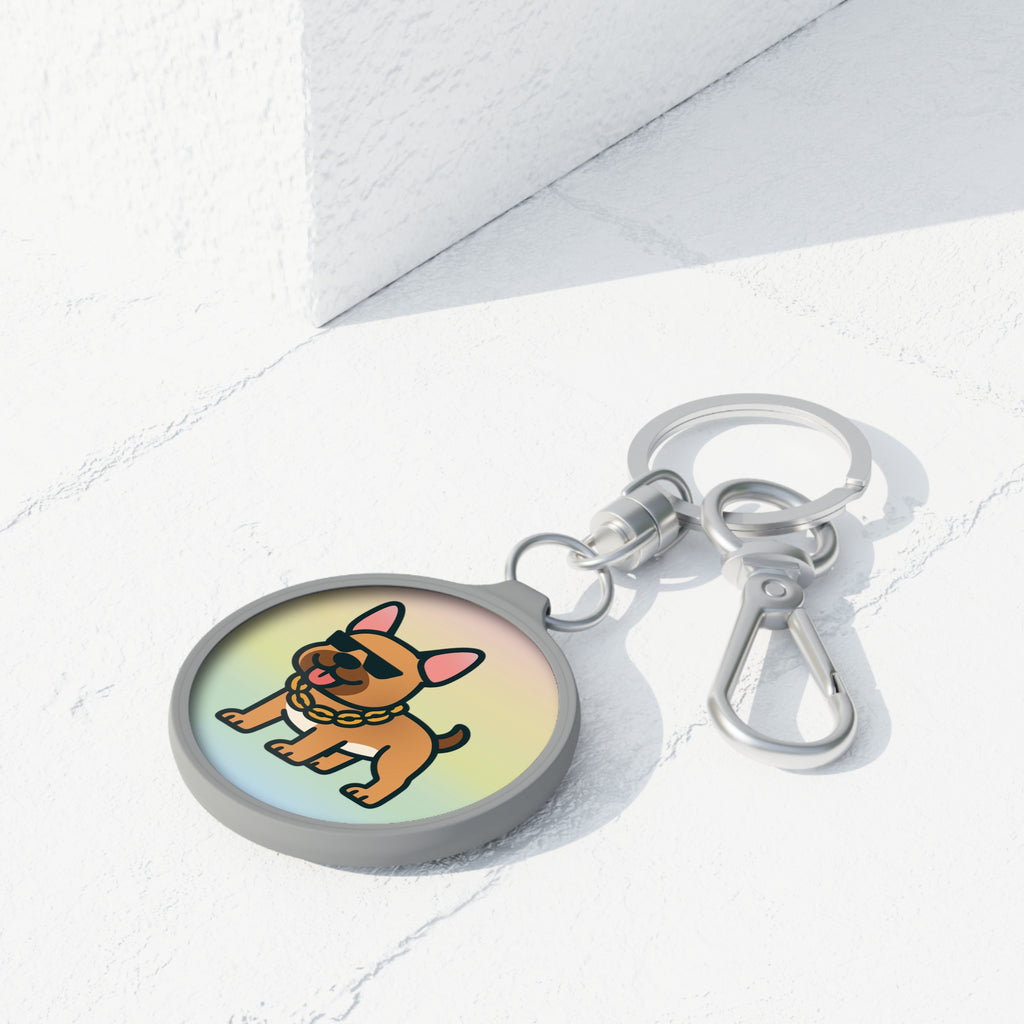 French Bulldog (Fawn) Keyring Tag : Pocket Pet Collection