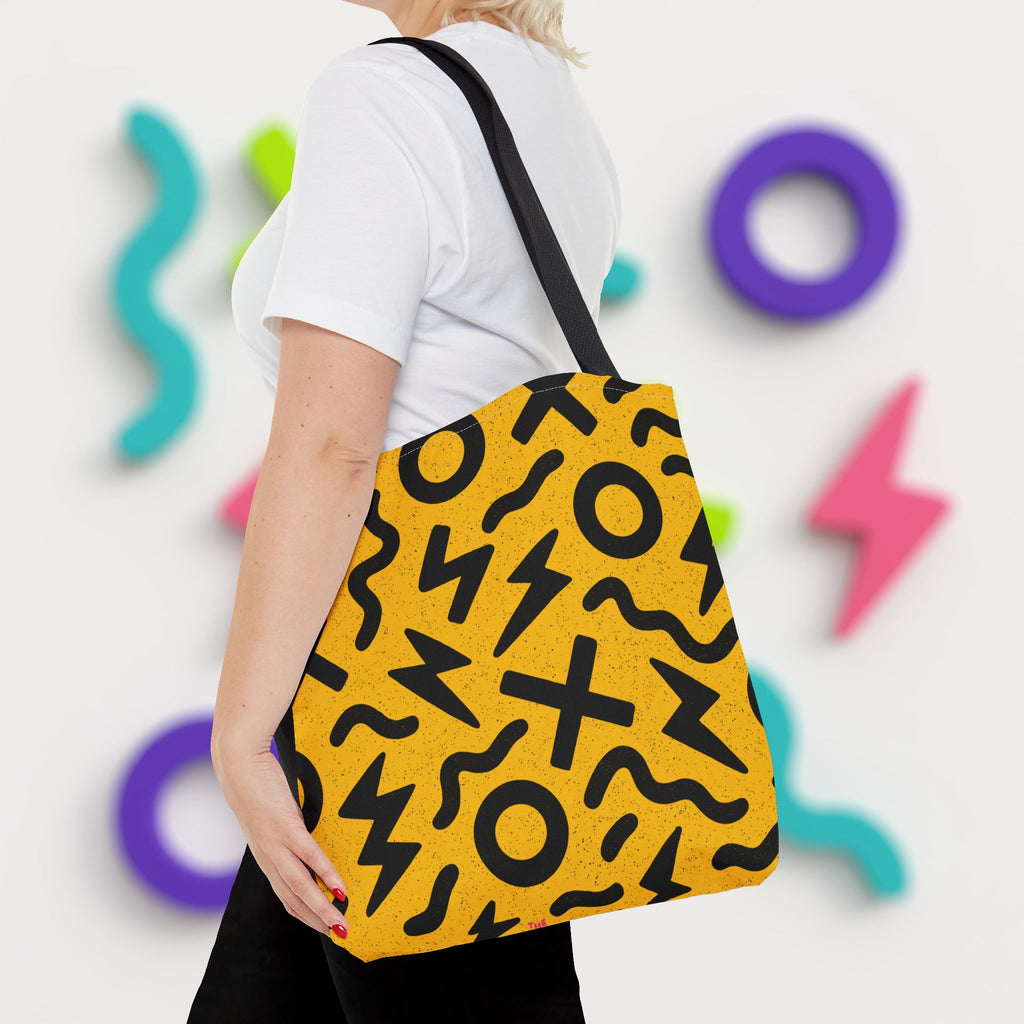 Kyndlings Canvas Tote Bag : 90s Pop Art Pattern, Reusable, Artist-Designed | The Kyndlings™ Add-On Gift or Everyday Carry