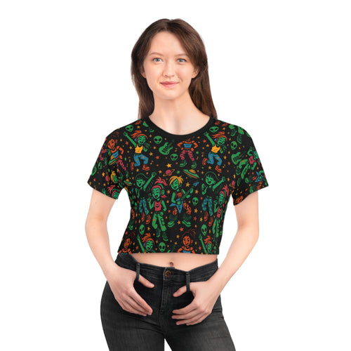 Alien Abduction Karaoke Crop Tee