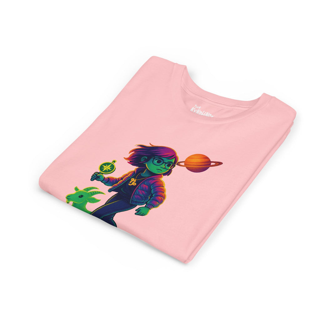 Capricorn Zodiac Girl Youth T-Shirt | Astrology Gift for Kids | Cute Zodiac Sign Tee