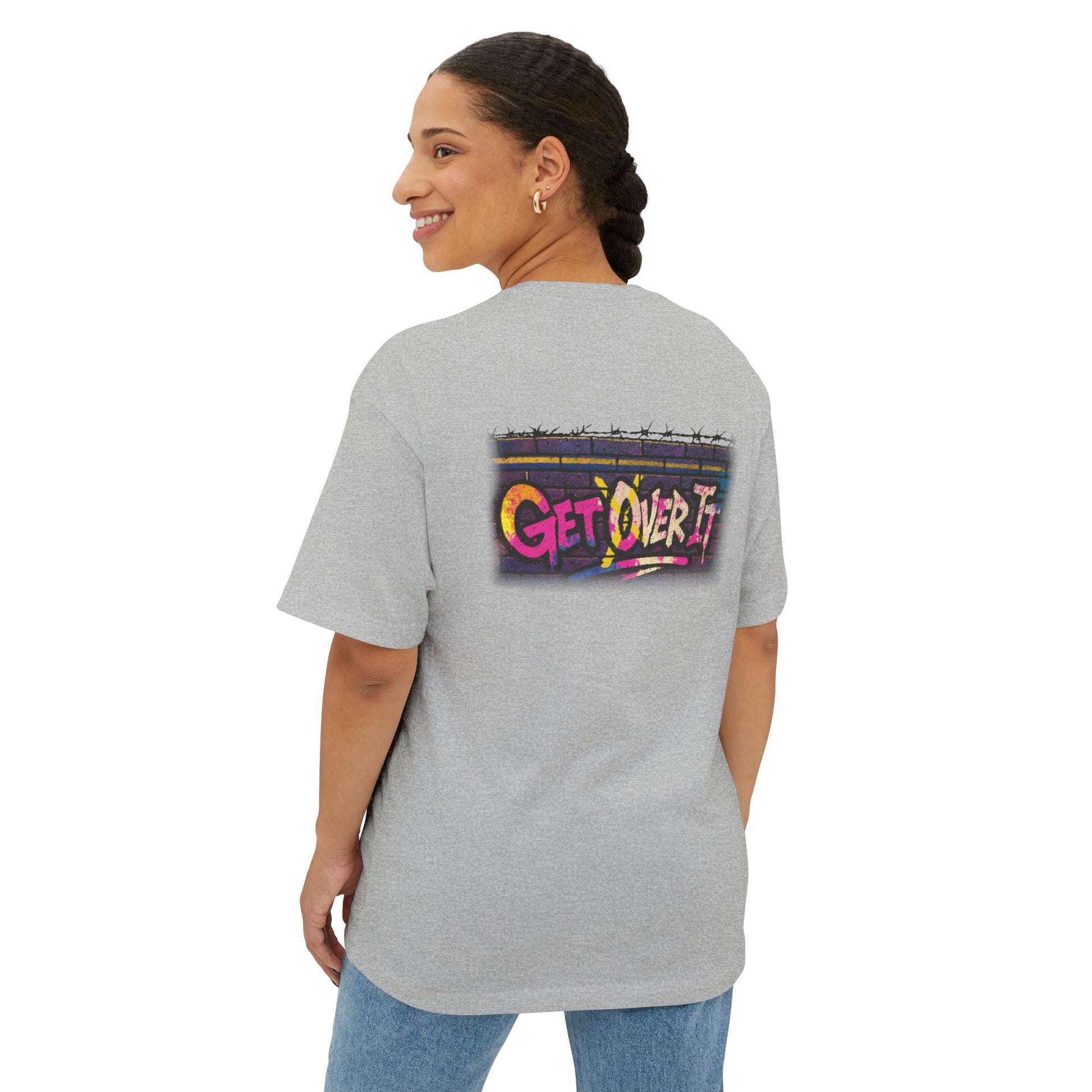 “Get Over It” Jump Shirt Oversized Boxy Tee