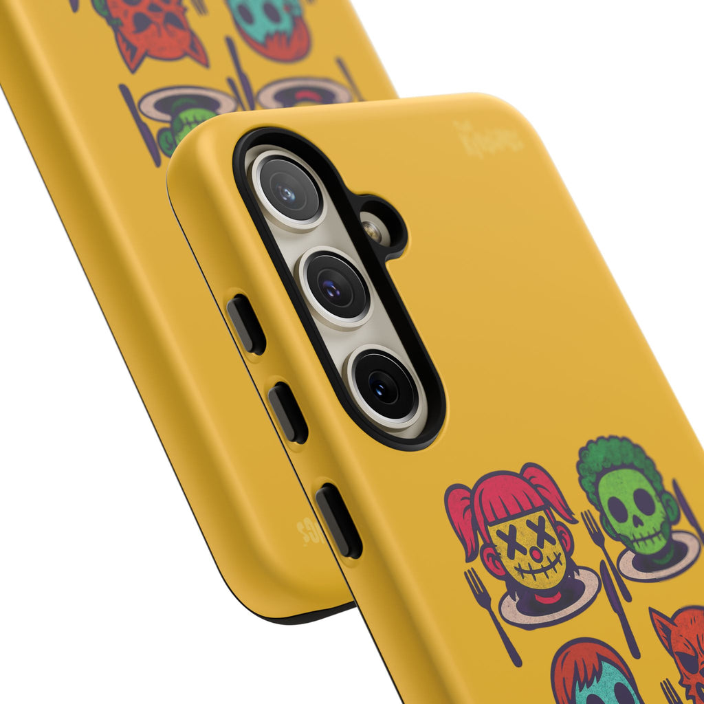 Slayed & Served Phone Case - Creepy Cute Masked Kids Neon Kawaii Horror Cover for iPhone and Samsung