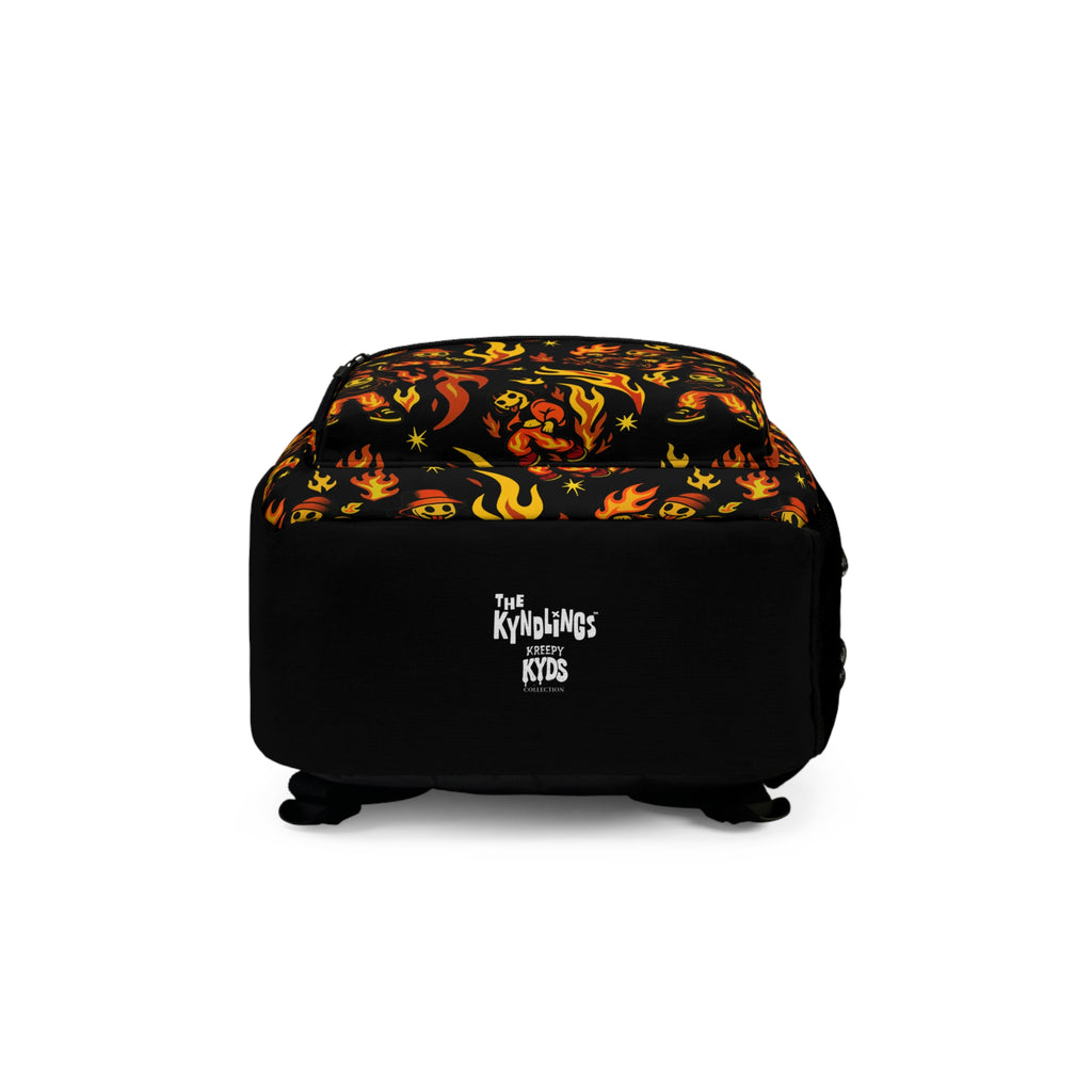 Flame Pattern Backpack - Kreepy Kyds